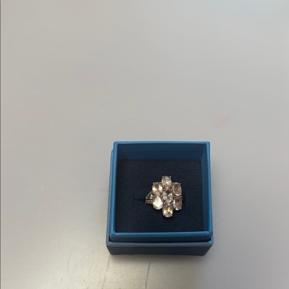 Elegant Silver Cluster Ring
